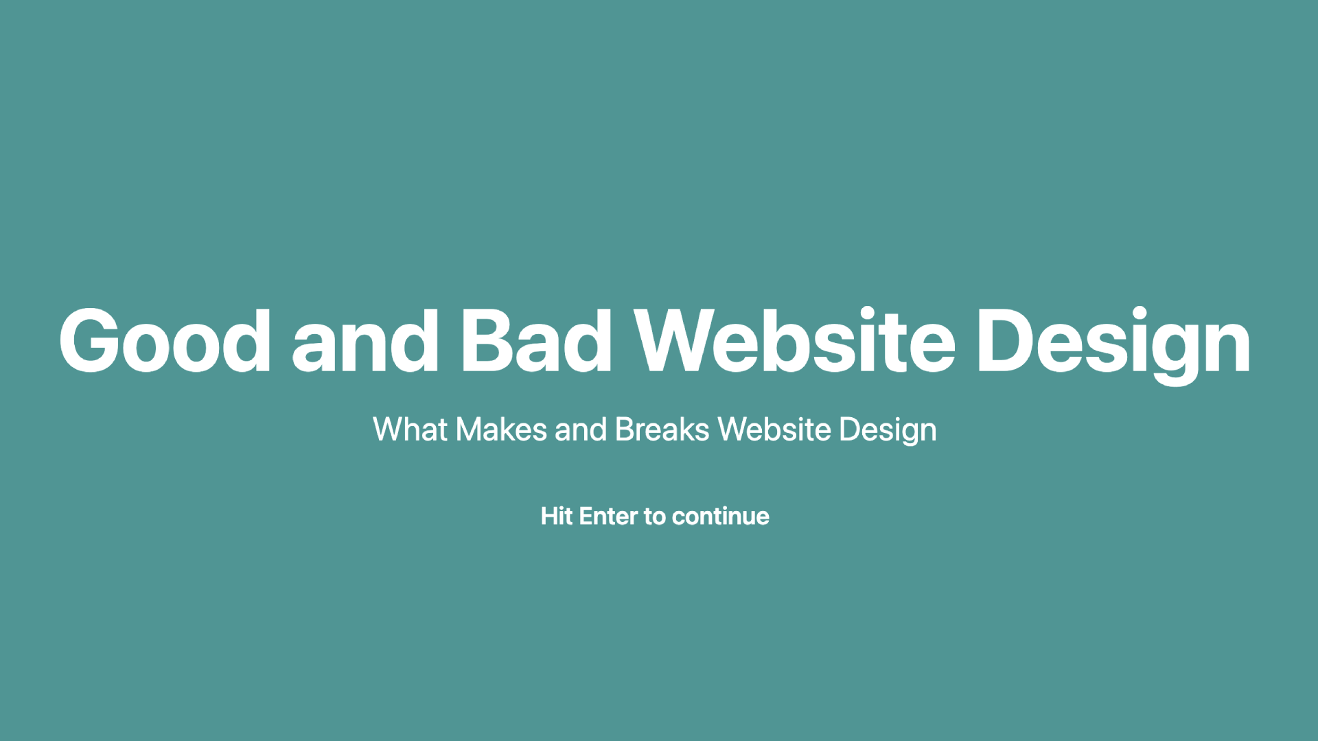 Web Design Best Practices Project